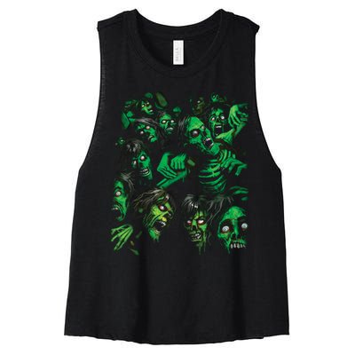 Zombie Pile Women's Racerback Cropped Tank