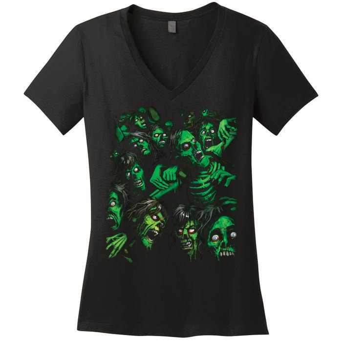 Zombie Pile Women's V-Neck T-Shirt