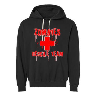 Zombie Rescue Team Garment-Dyed Fleece Hoodie
