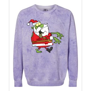 Zombie Santa Colorblast Crewneck Sweatshirt