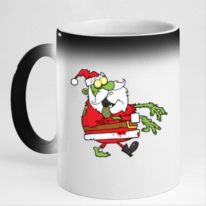 Zombie Santa 11oz Black Color Changing Mug