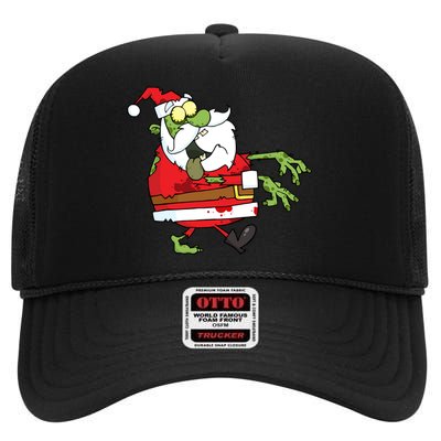 Zombie Santa High Crown Mesh Back Trucker Hat