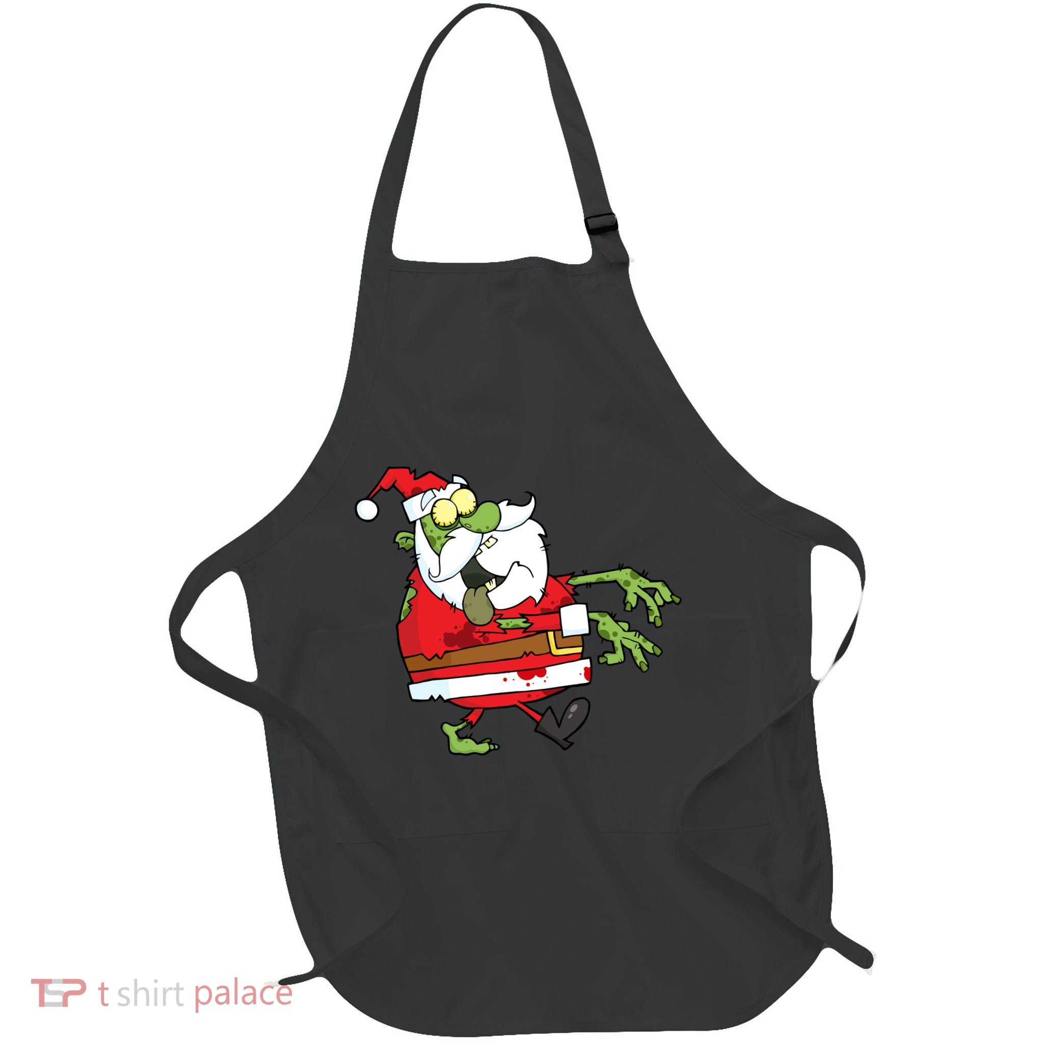 Zombie Santa Full-Length Apron With Pockets