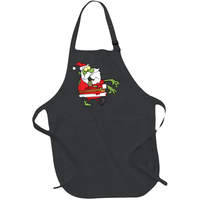 Zombie Santa Full-Length Apron With Pockets