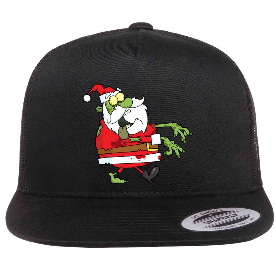 Zombie Santa Flat Bill Trucker Hat