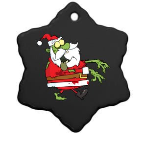 Zombie Santa Ceramic Star Ornament