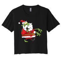 Zombie Santa Women's Crop Top Tee