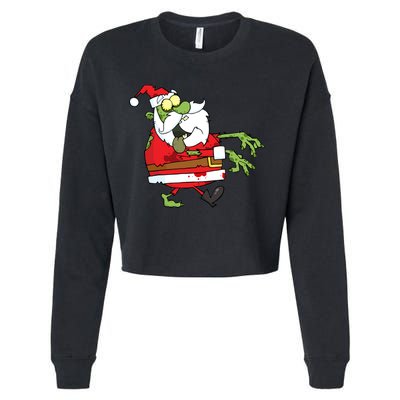 Zombie Santa Cropped Pullover Crew