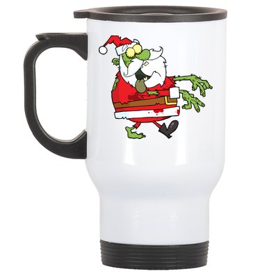 Zombie Santa Stainless Steel Travel Mug