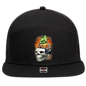 Zombie Skull Candy Bucket 7 Panel Mesh Trucker Snapback Hat