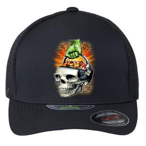 Zombie Skull Candy Bucket Flexfit Unipanel Trucker Cap