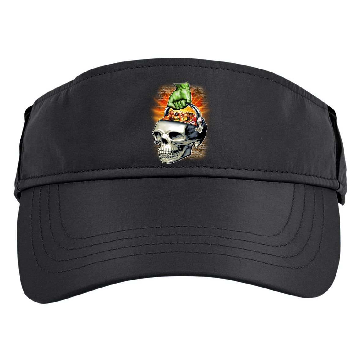 Zombie Skull Candy Bucket Adult Drive Performance Visor