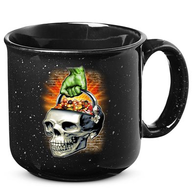 Zombie Skull Candy Bucket 15oz Campfire Ceramic Mug