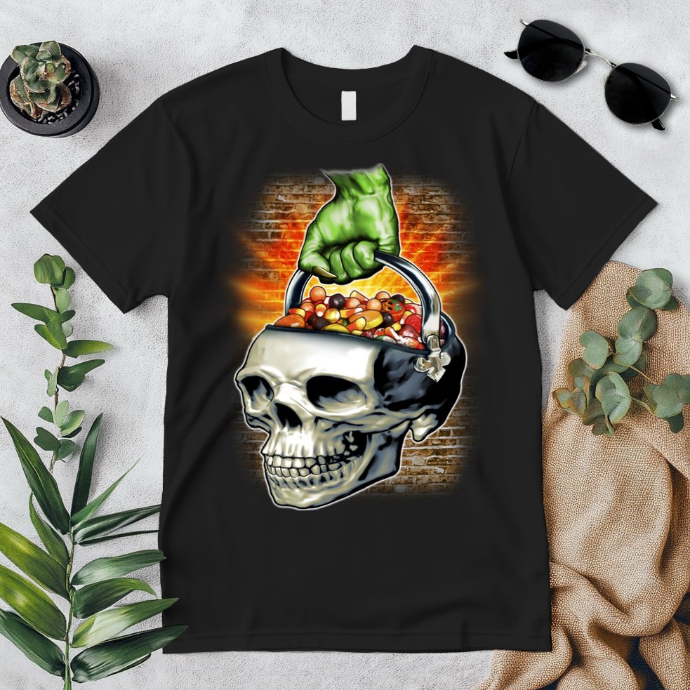 Zombie Skull Candy Bucket Premium T-Shirt