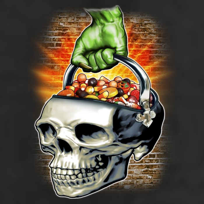 Zombie Skull Candy Bucket Hat