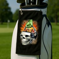 Zombie Skull Candy Bucket Golf Towel