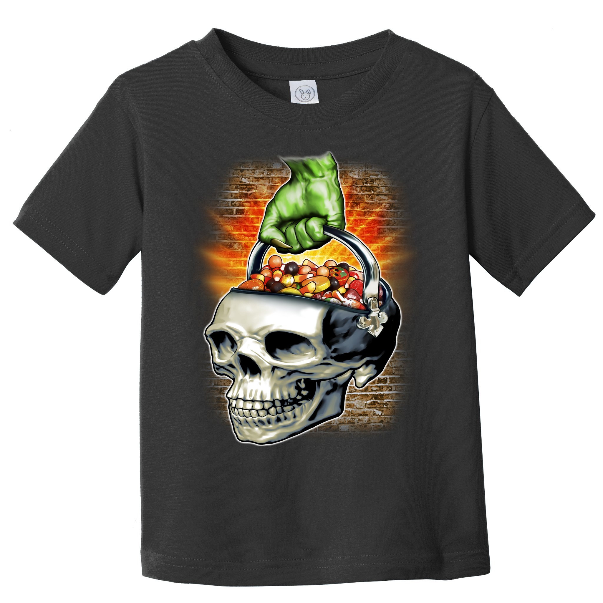 Zombie Skull Candy Bucket Toddler T-Shirt