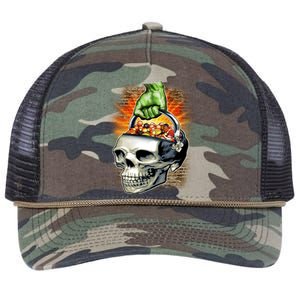 Zombie Skull Candy Bucket Retro Rope Trucker Hat Cap