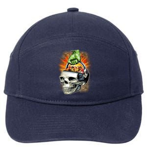 Zombie Skull Candy Bucket 7-Panel Snapback Hat