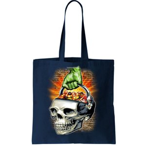 Zombie Skull Candy Bucket Tote Bag