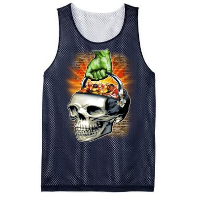 Zombie Skull Candy Bucket Mesh Reversible Basketball Jersey Tank