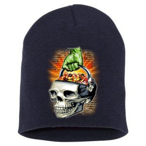 Zombie Skull Candy Bucket Short Acrylic Beanie