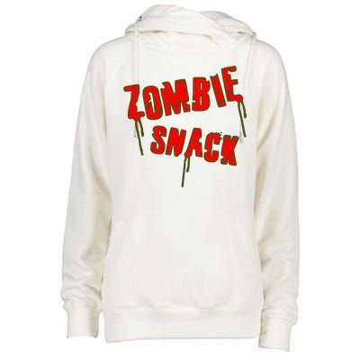 Zombie Snack Womens Funnel Neck Pullover Hood