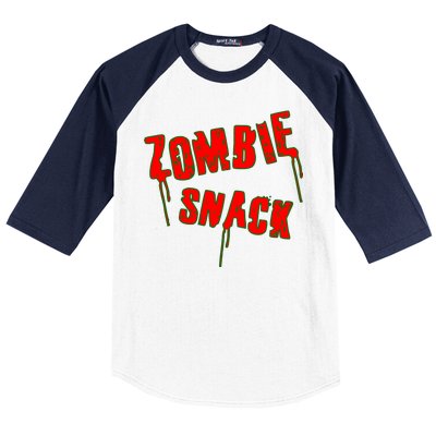 Zombie Snack Baseball Sleeve Shirt