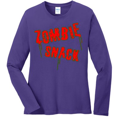 Zombie Snack Ladies Long Sleeve Shirt