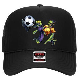 Zombie Soccer Kick High Crown Mesh Back Trucker Hat