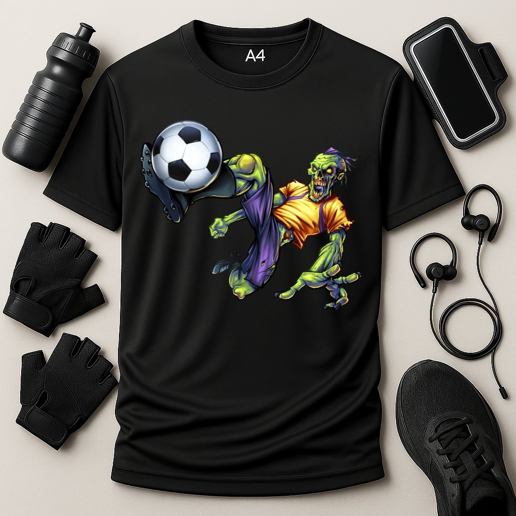 Zombie Soccer Kick Cooling Performance Crew T-Shirt