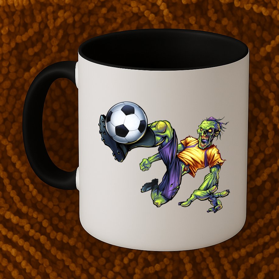 Zombie Soccer Kick Mug