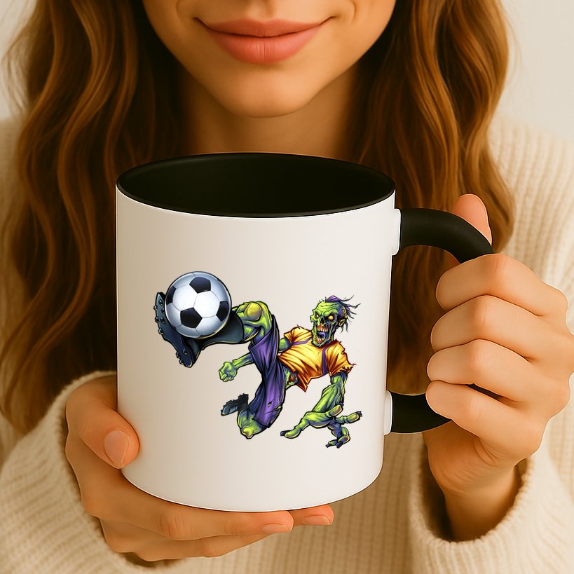 Zombie Soccer Kick Mug