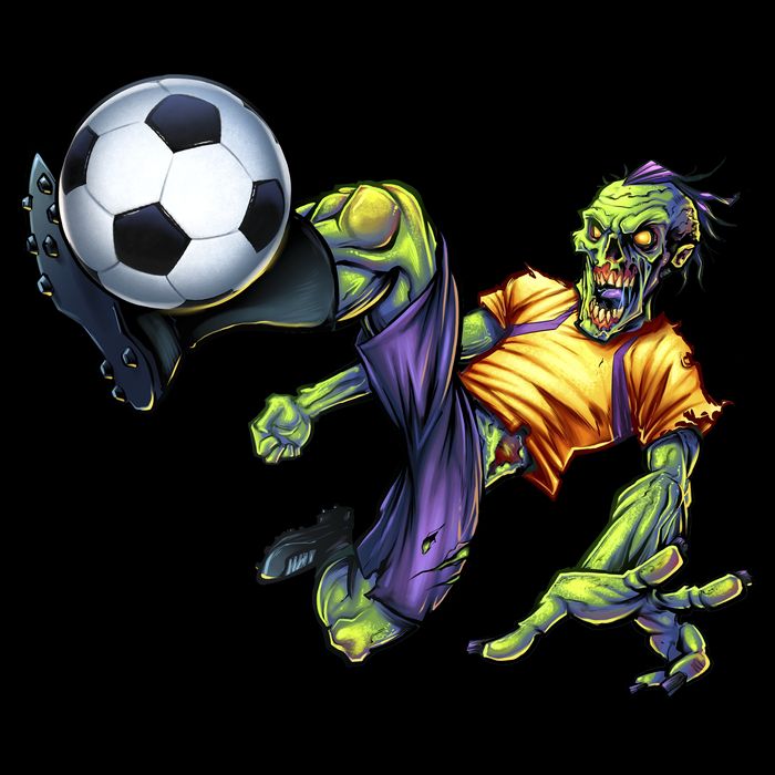 Zombie Soccer Kick Magnet