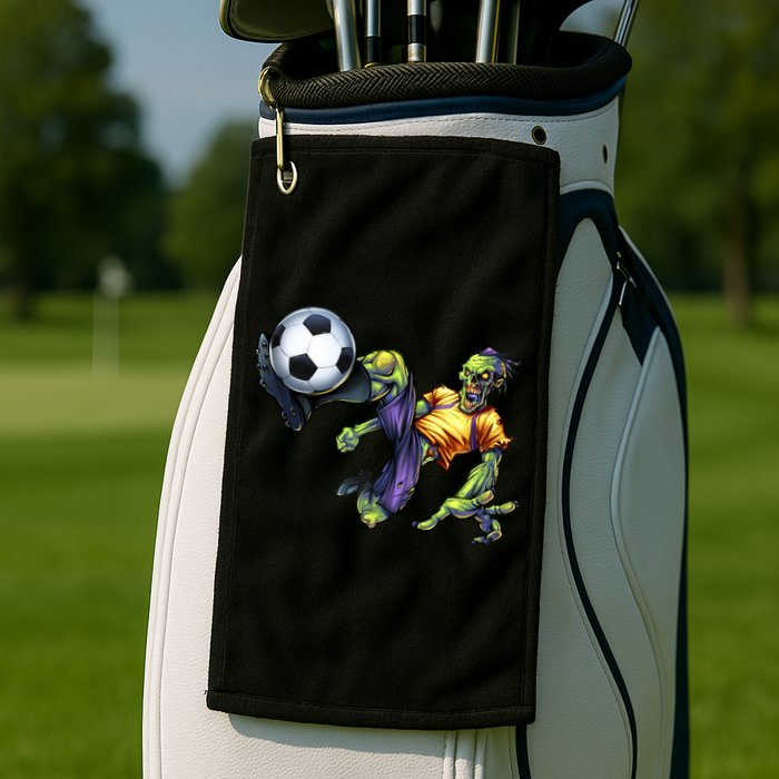 Zombie Soccer Kick Golf Towel