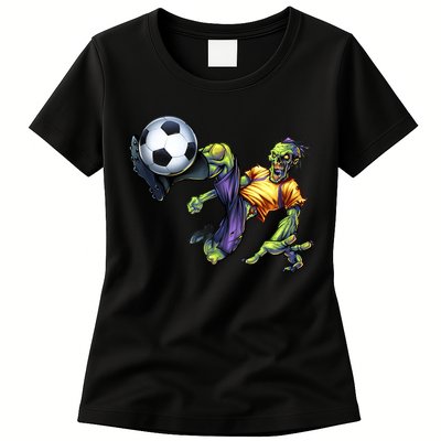 Zombie Soccer Kick Womens T-Shirt