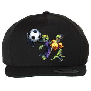 Zombie Soccer Kick Wool Snapback Cap