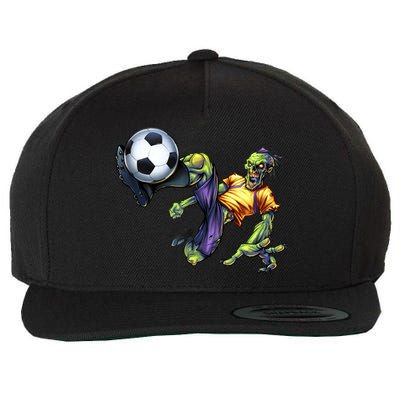 Zombie Soccer Kick Wool Snapback Cap