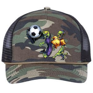 Zombie Soccer Kick Retro Rope Trucker Hat Cap