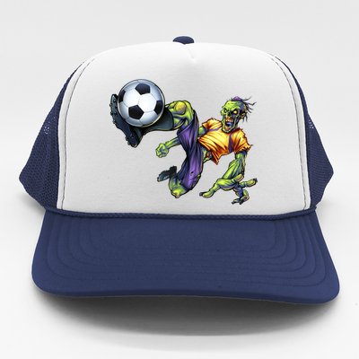 Zombie Soccer Kick Trucker Hat