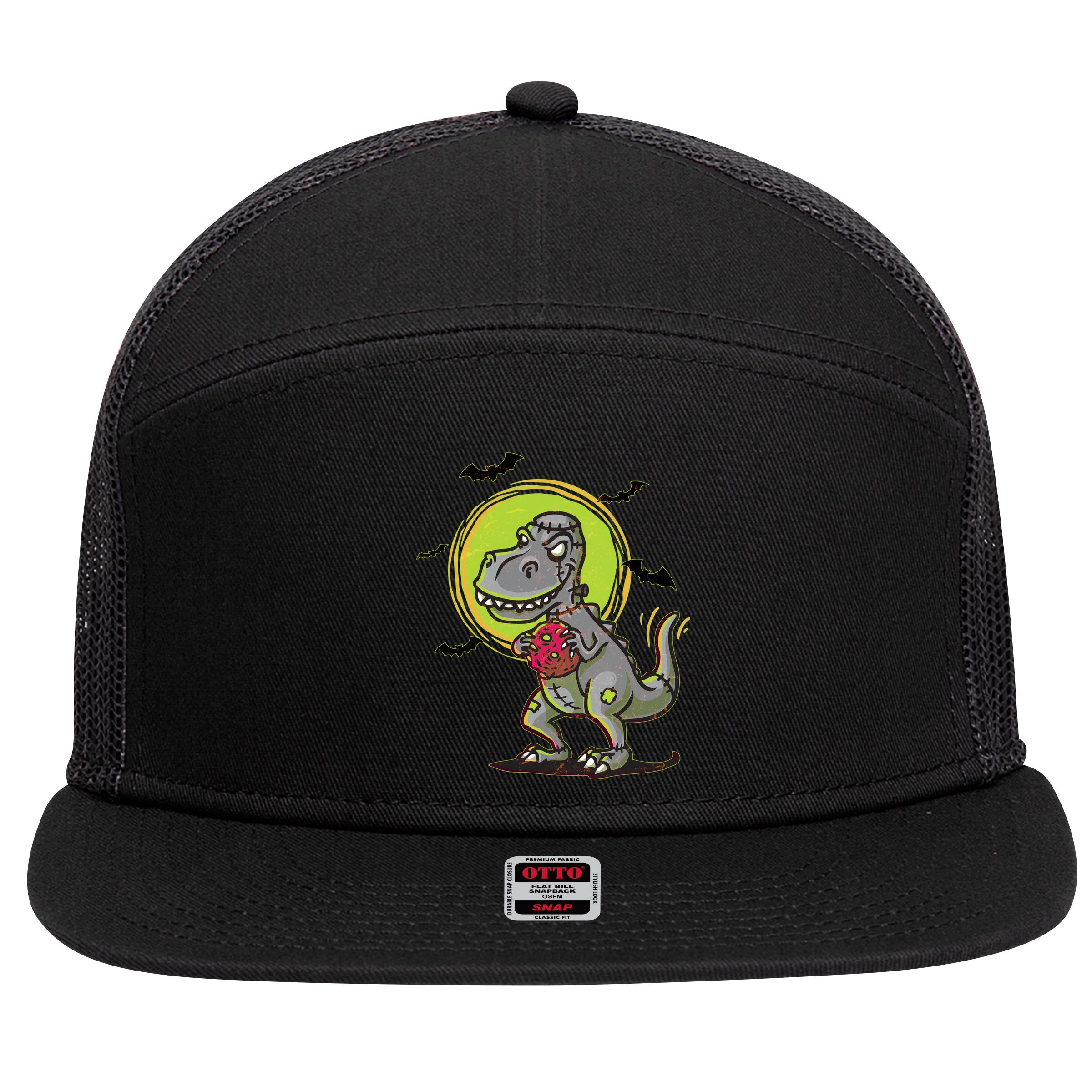 Zombie T-Rex 7 Panel Mesh Trucker Snapback Hat