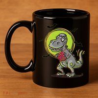 Zombie T-Rex 11oz C Handle Ceramic Mug