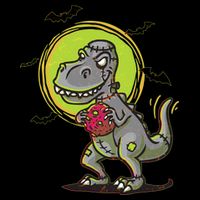 Zombie T-Rex Drawstring Bag