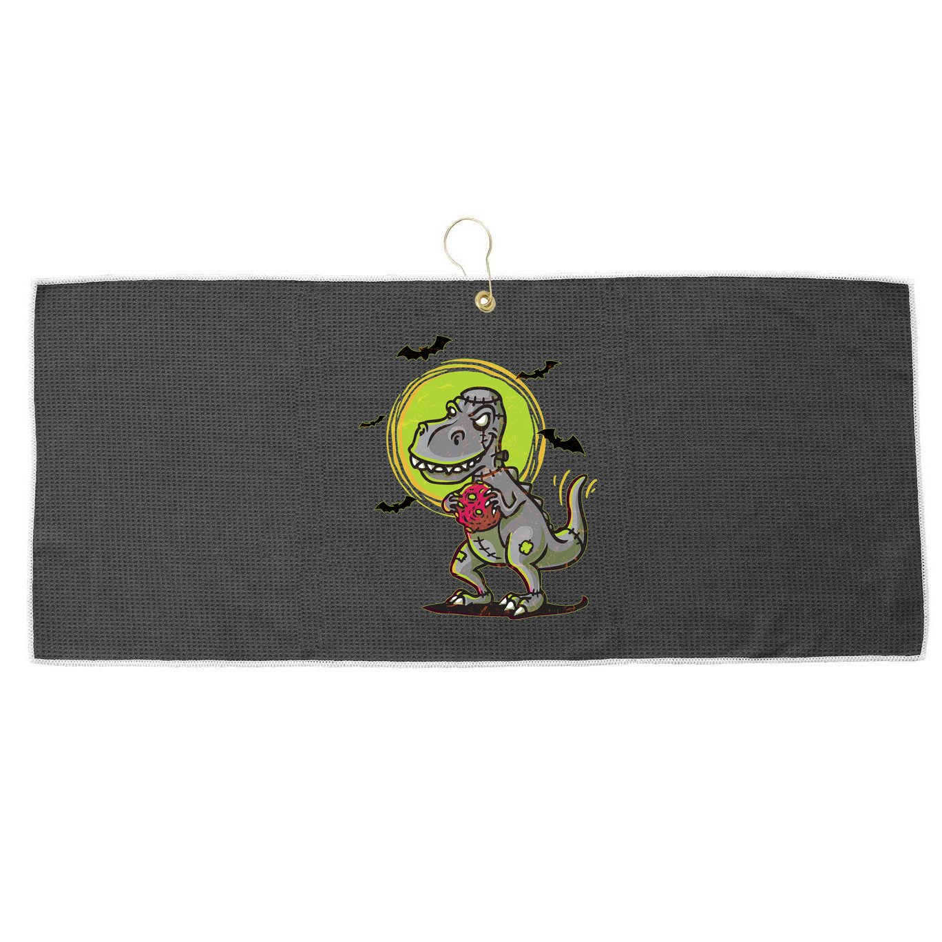 Zombie T-Rex Large Microfiber Waffle Golf Towel