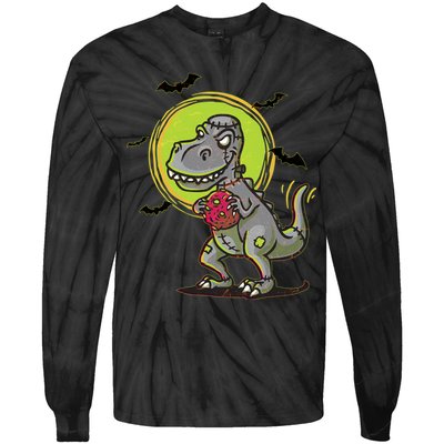 Zombie T-Rex Tie-Dye Long Sleeve Shirt