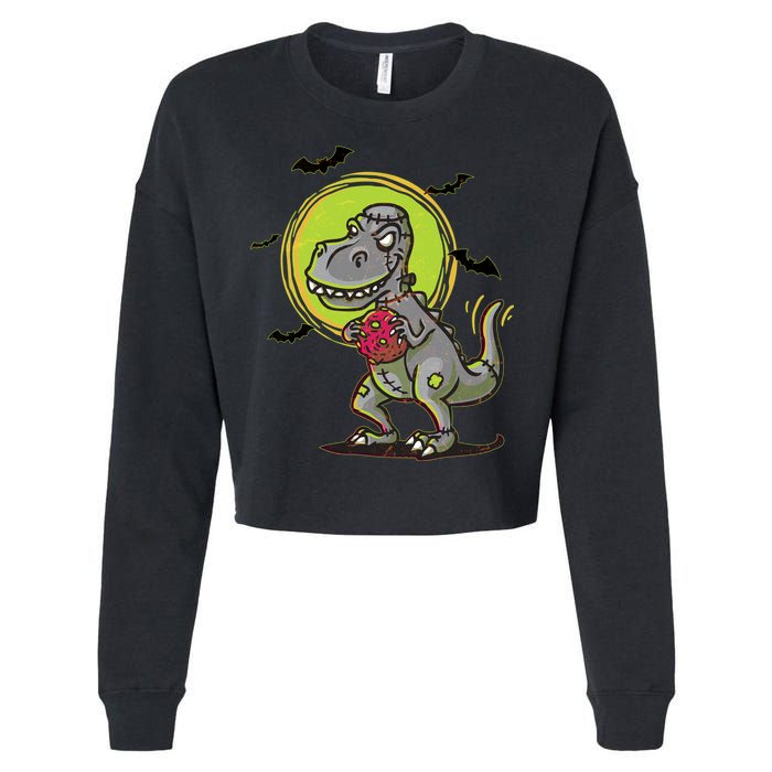 Zombie T-Rex Cropped Pullover Crew