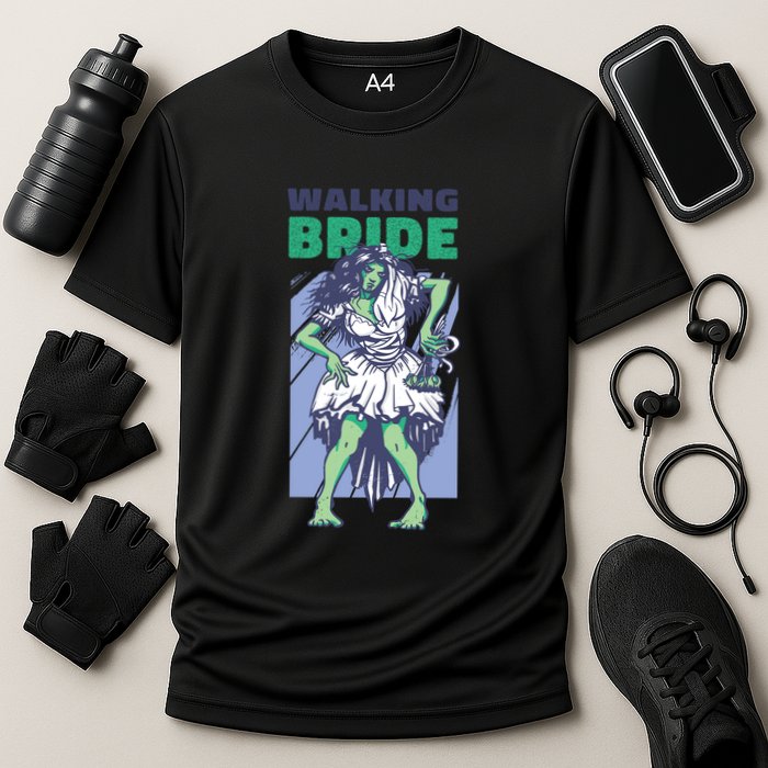 Zombie Walking Bride Cooling Performance Crew T-Shirt
