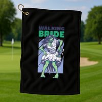 Zombie Walking Bride Golf Towel