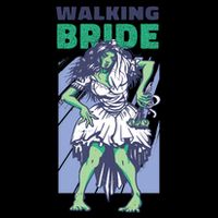 Zombie Walking Bride Cropped Pullover Crew