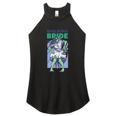 Zombie Walking Bride Women's Perfect Tri Rocker Tank